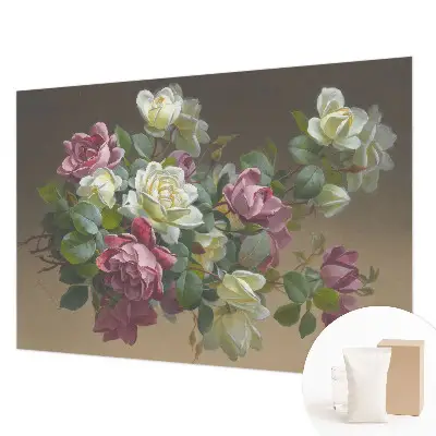 Papier peint photographique sur tissu non tissé élégance florale