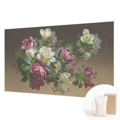 Papier peint photographique salon avec un motif floral élégant