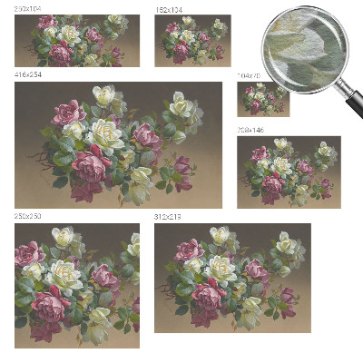 Papier peint photographique salon avec un motif floral élégant