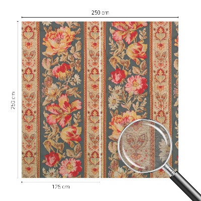 Papier peint photo avec motif de fleurs colorées
