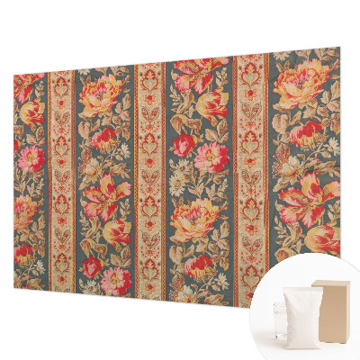 Papier peint photo avec motif de fleurs colorées