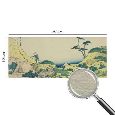 Poster mural panoramique avec un motif de paysage rural