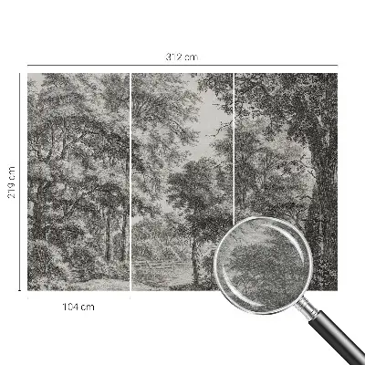 Papier peint photo grand format pour le mur paysage forestier