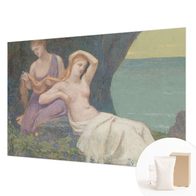 Papier peint salon moderne avec un motif de scène maritime