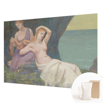 Papier peint salon moderne avec un motif de scène maritime