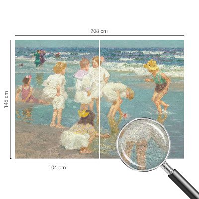 Papier peint panoramique sur mesure Detstvo na pláži