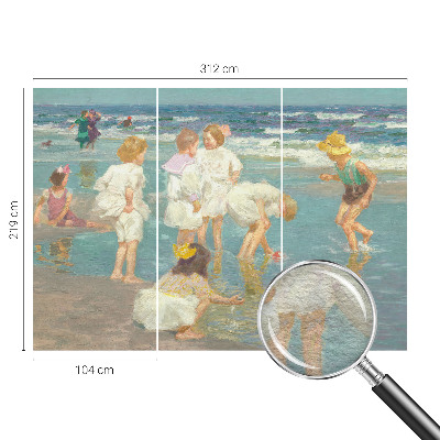 Papier peint panoramique sur mesure avec le motif « Detstvo na pláži »