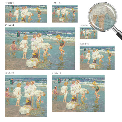 Papier peint panoramique sur mesure Detstvo na pláži