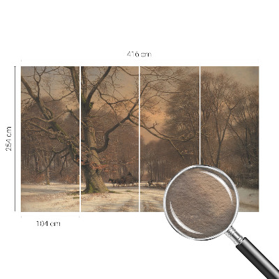 Papier peint panoramique salon Zimná krajina