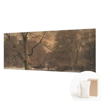 Papier peint photo sur tissu non tissé paysage d'hiver