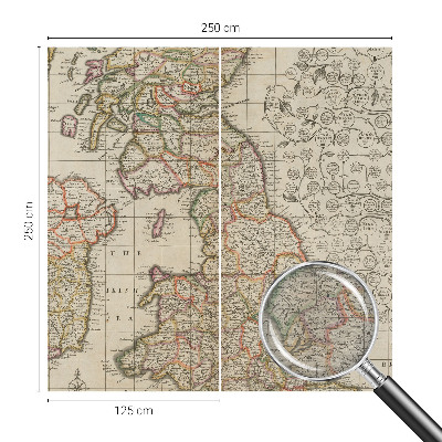 Papier peint panoramique chambre adulte Starožitná mapa