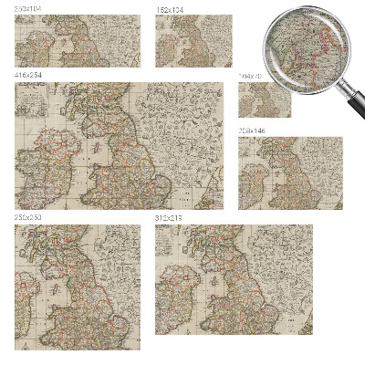 Papier peint panoramique chambre adulte Starožitná mapa