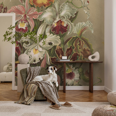Papier peint panoramique de haute qualité zéphyr floral apportant une élégance florale