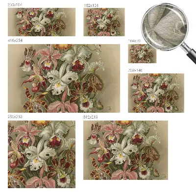 Papier peint photo sur tissu non tissé élégance florale