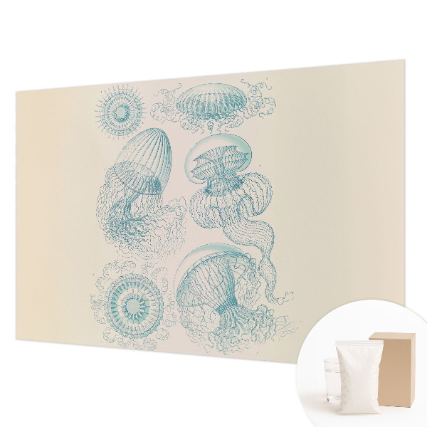 Papier peint panoramique facile à poser avec un motif de méduses marines