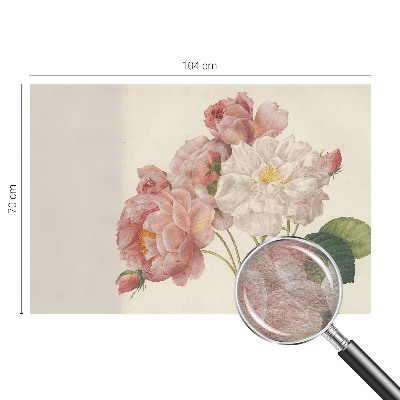 Tapisserie murale avec motif de roses romantiques