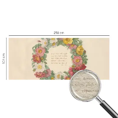 Papier peint photographique intissé couronne de fleurs