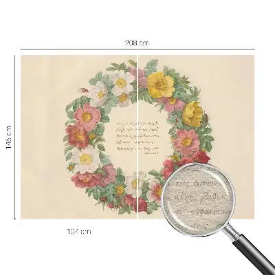 Papier peint photographique intissé couronne de fleurs