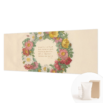 Décoration murale panoramique intissé avec un motif de couronne florale