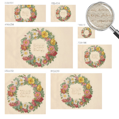 Décoration murale panoramique intissé Kvetinový veniec