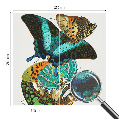 Poster mural panoramique avec des papillons colorés