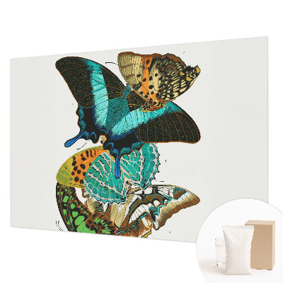 Poster mural panoramique avec des papillons colorés