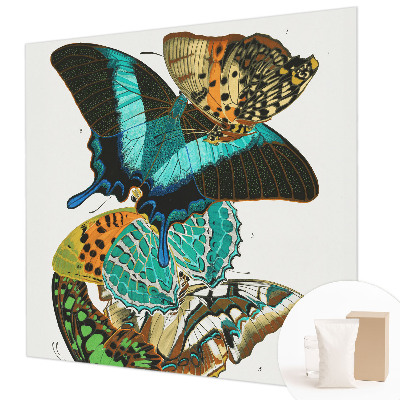 Poster mural panoramique avec des papillons colorés