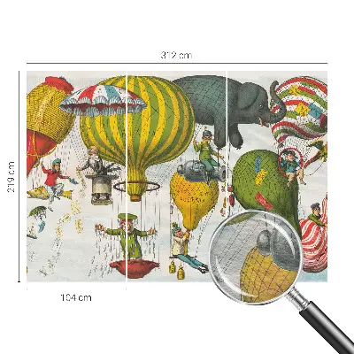 Papier peint intissé voyage en ballon