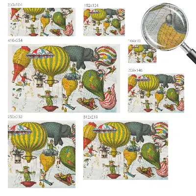 Papier peint intissé voyage en ballon