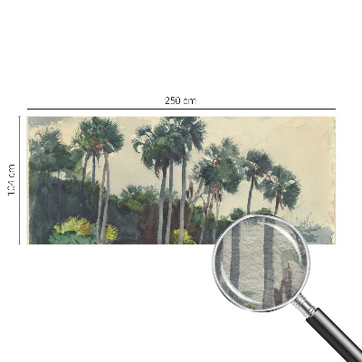 Papier peint panoramique intissé Exotické palmy