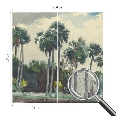 Papier peint photo grand format pour le mur palmiers exotiques