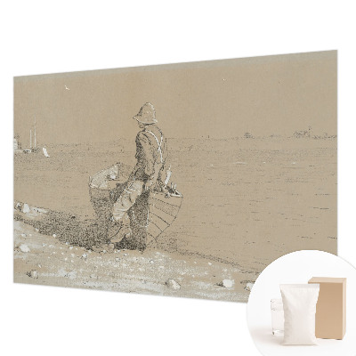 Tapisserie panoramique avec une scène nostalgique