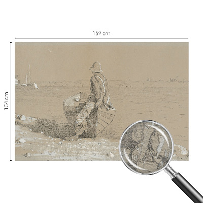 Tapisserie panoramique avec une scène nostalgique