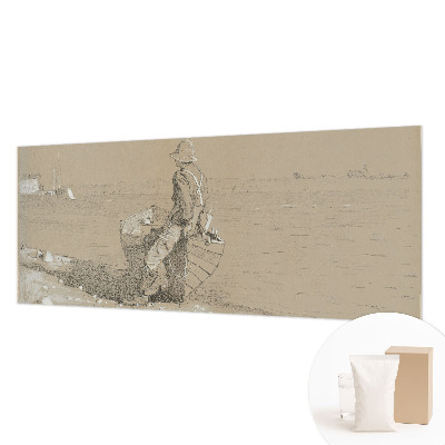 Tapisserie panoramique avec une scène nostalgique