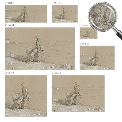 Tapisserie panoramique avec une scène nostalgique
