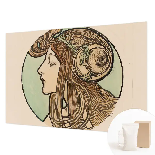 Papier peint intissé imprimé Portrait Art Nouveau