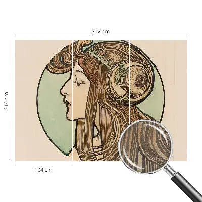 Papier peint intissé imprimé Portrait Art Nouveau