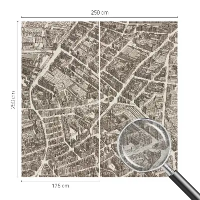 Papier peint intissé imprimé Labyrinthe urbain