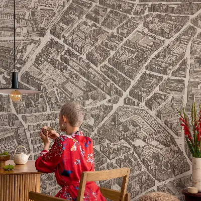 Papier peint intissé imprimé Labyrinthe urbain