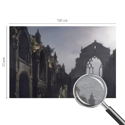 Papier peint photographique salon avec un motif de ruines gothiques