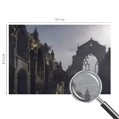 Papier peint photographique salon avec un motif de ruines gothiques