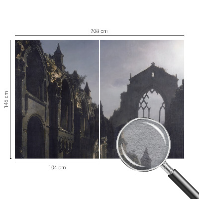 Papier peint photographique salon avec un motif de ruines gothiques
