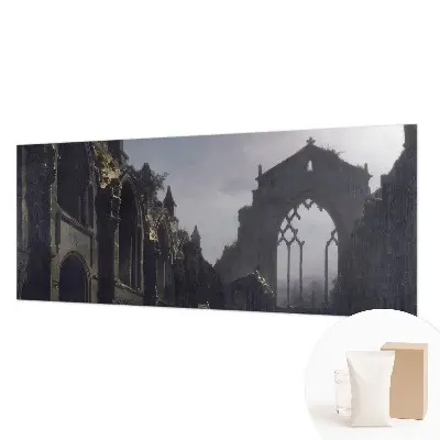 Papier peint photographique salon avec un motif de ruines gothiques