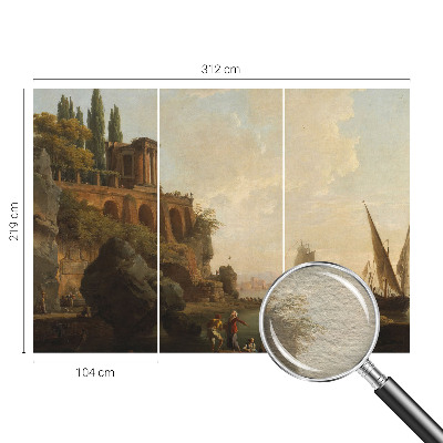 Tapisserie murale avec une scène maritime