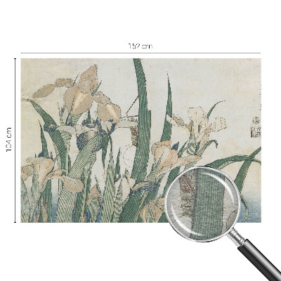 Papier peint salon moderne à motif de jolis iris