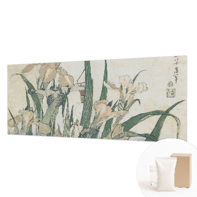 Papier peint salon moderne à motif de jolis iris