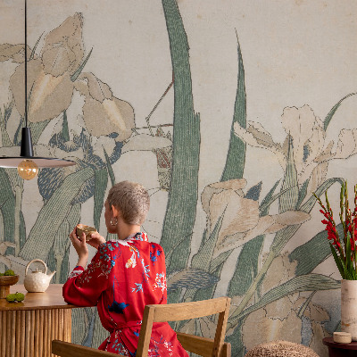 Papier peint salon moderne Jemné kosatce