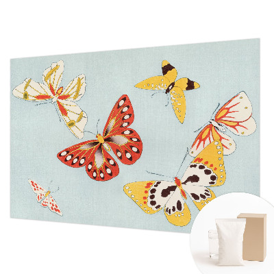Tapisserie panoramique avec un motif de papillons artistiques