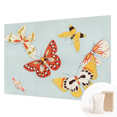 Tapisserie panoramique avec un motif de papillons artistiques