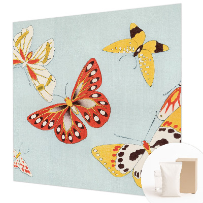 Tapisserie panoramique avec un motif de papillons artistiques